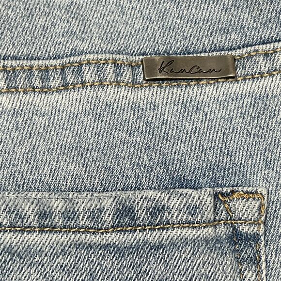 Kancan High Rise Boyfriend Jeans Plus Sz 22 Light Wash Distressed Stretch NEW! - Picture 12 of 14